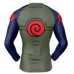 Kakashi Military Uniform Shippuden Long Sleeve Rash Guard Compression Shirt