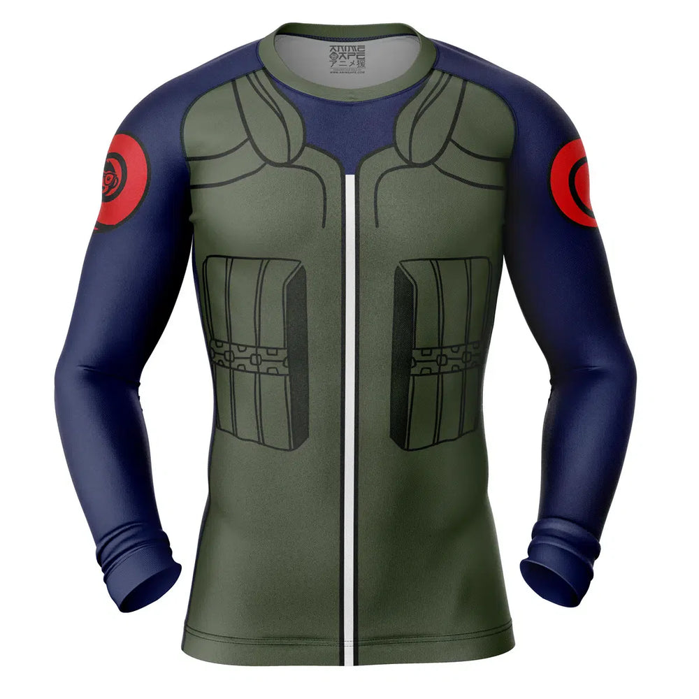 Kakashi Military Uniform Shippuden Long Sleeve Rash Guard Compression Shirt