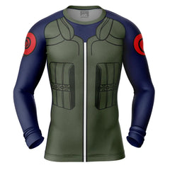 Kakashi Military Uniform Shippuden Long Sleeve Rash Guard Compression Shirt