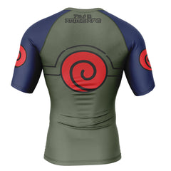 Kakashi Military Uniform Shippuden Short Sleeve Rash Guard Compression Shirt
