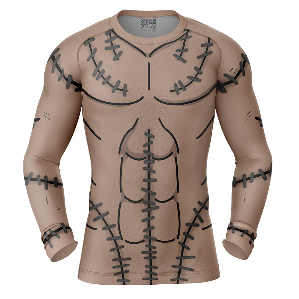 Kakuzu Cosplay Earth Grudge Fear Akatsuki Shippuden Long Sleeve Rash Guard Compression Shirt