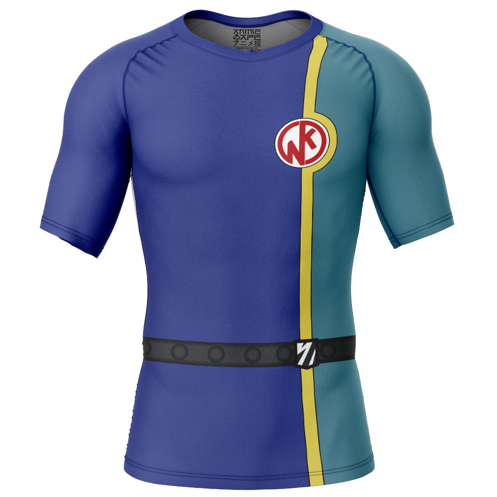 Kinniku Kinnikuman Short Sleeve Rash Guard Compression Shirt