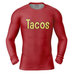 Krillin Tacos Dragon Ball Z Long Sleeve Rash Guard Compression Shirt