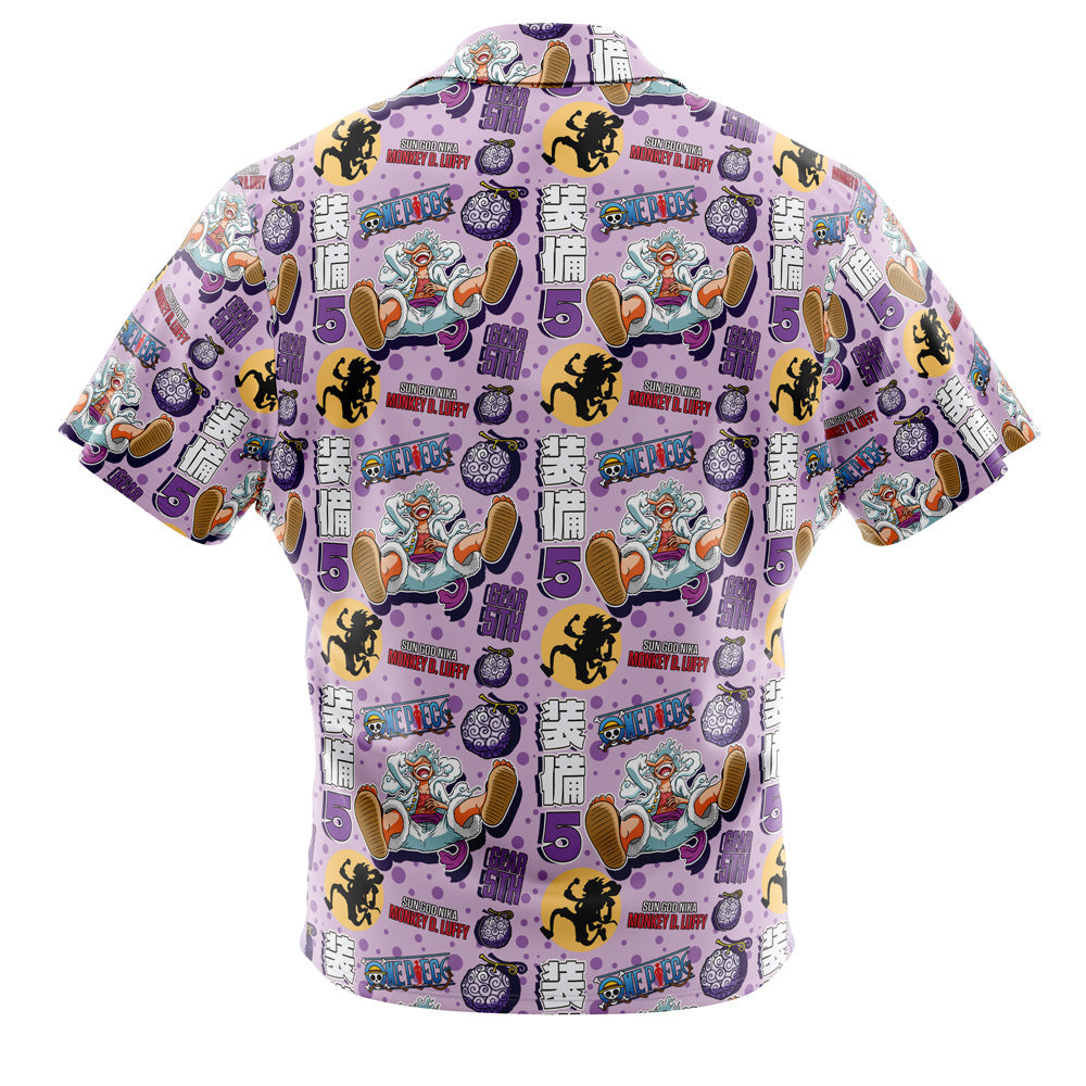 Luffy Gear 5 Sun God Nika One Piece Button Up Hawaiian Shirt