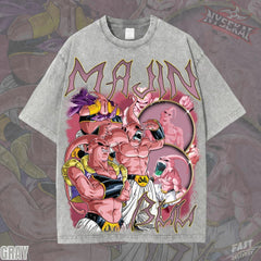 Kitsukai Majin Buu Evolution Pump Cover Oversized Vintage Wash Heavyweight Graphic Tee