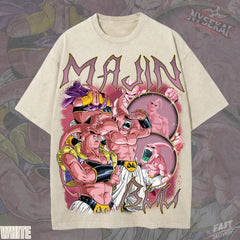Kitsukai Majin Buu Evolution Pump Cover Oversized Vintage Wash Heavyweight Graphic Tee