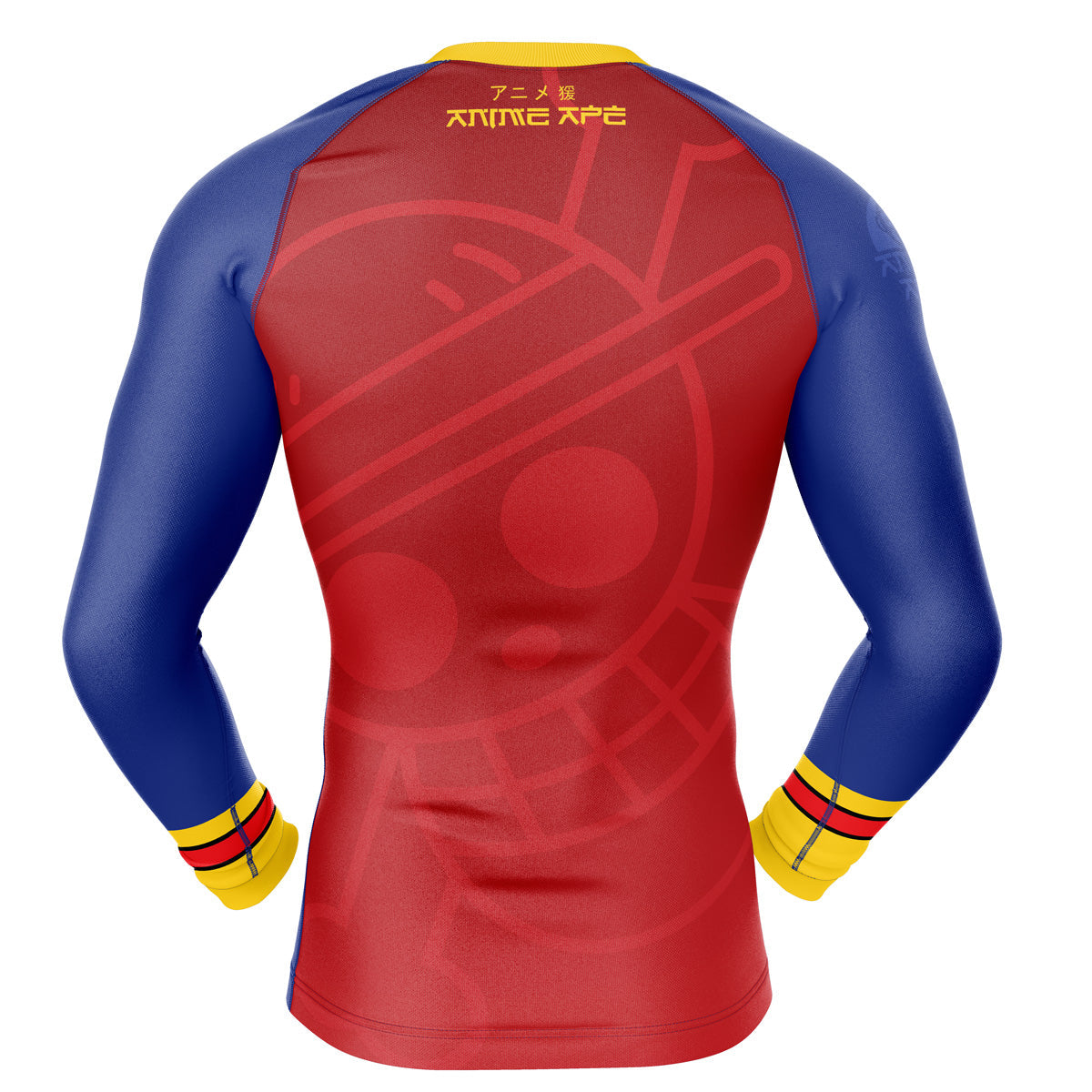 Monkey D. Luffy Straw Hat One Piece Long Sleeve Rash Guard Compression Shirt