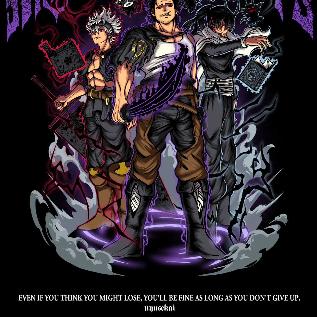Yami X Asta X Nacht - Black Clover Oversize T-Shirt