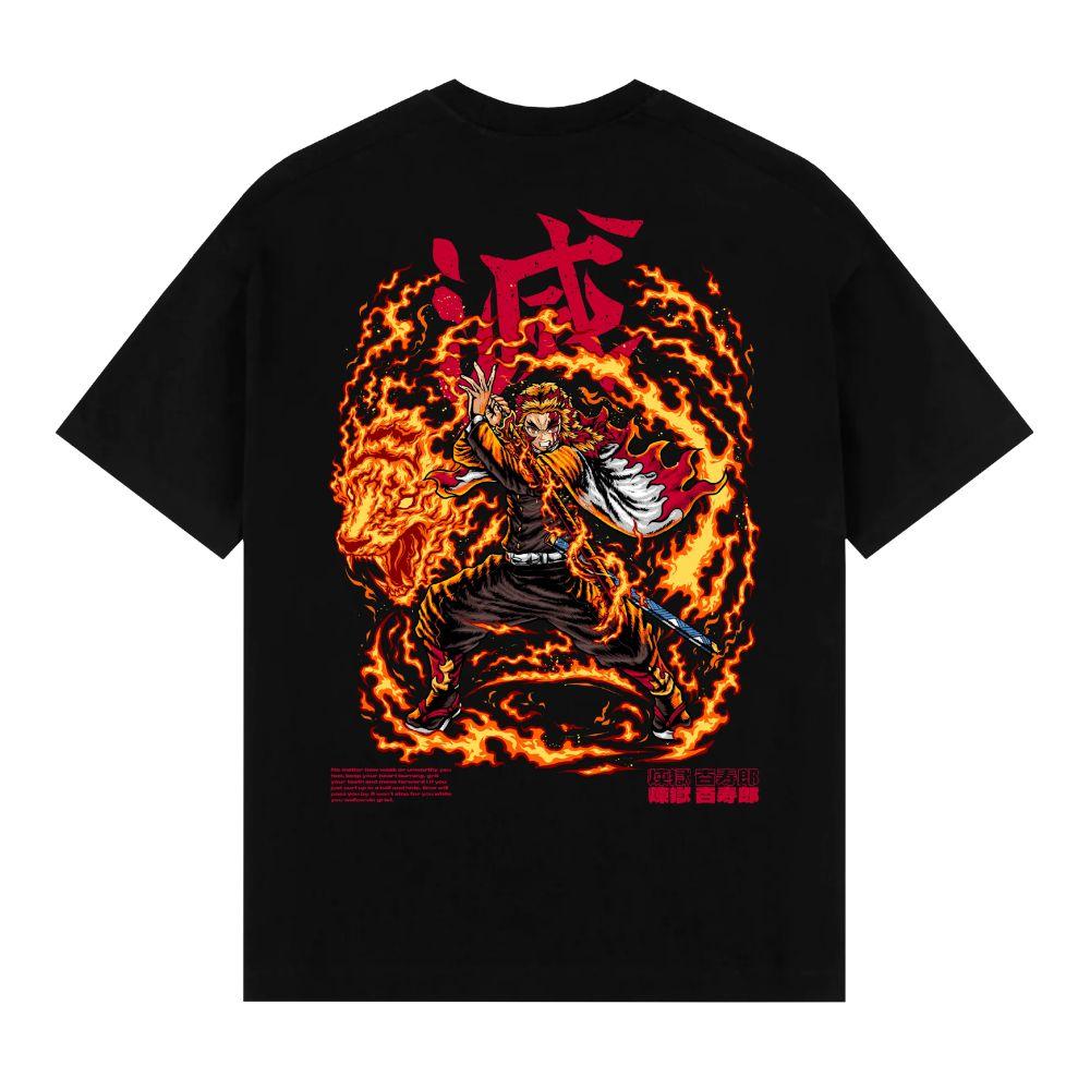 Flaming Tiger Kyojuro Rengoku Demon Slayer Unisex T-Shirt Anime