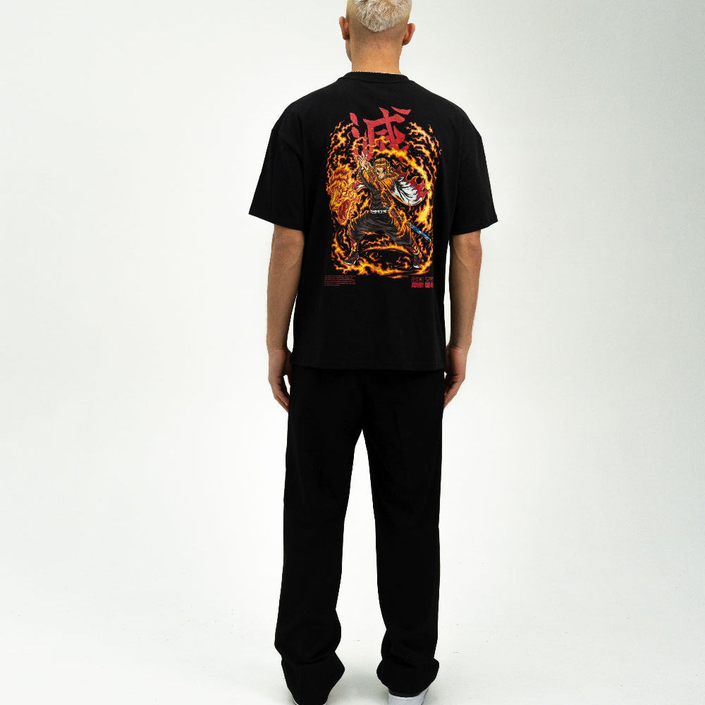 Rengoku X Flaming Tiger - Demon Slayer Oversize T-Shirt