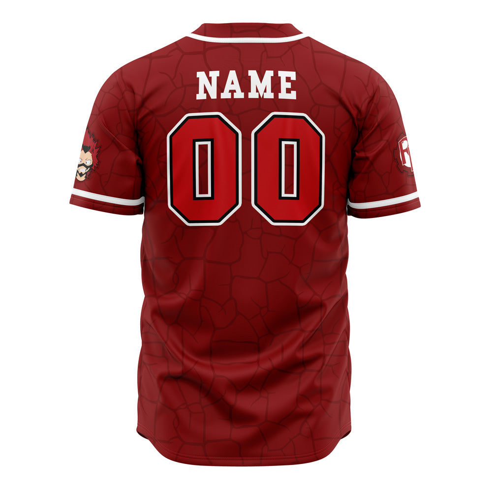 Personalized Kirishima Red Riot My Hero Academia Baseball Jersey