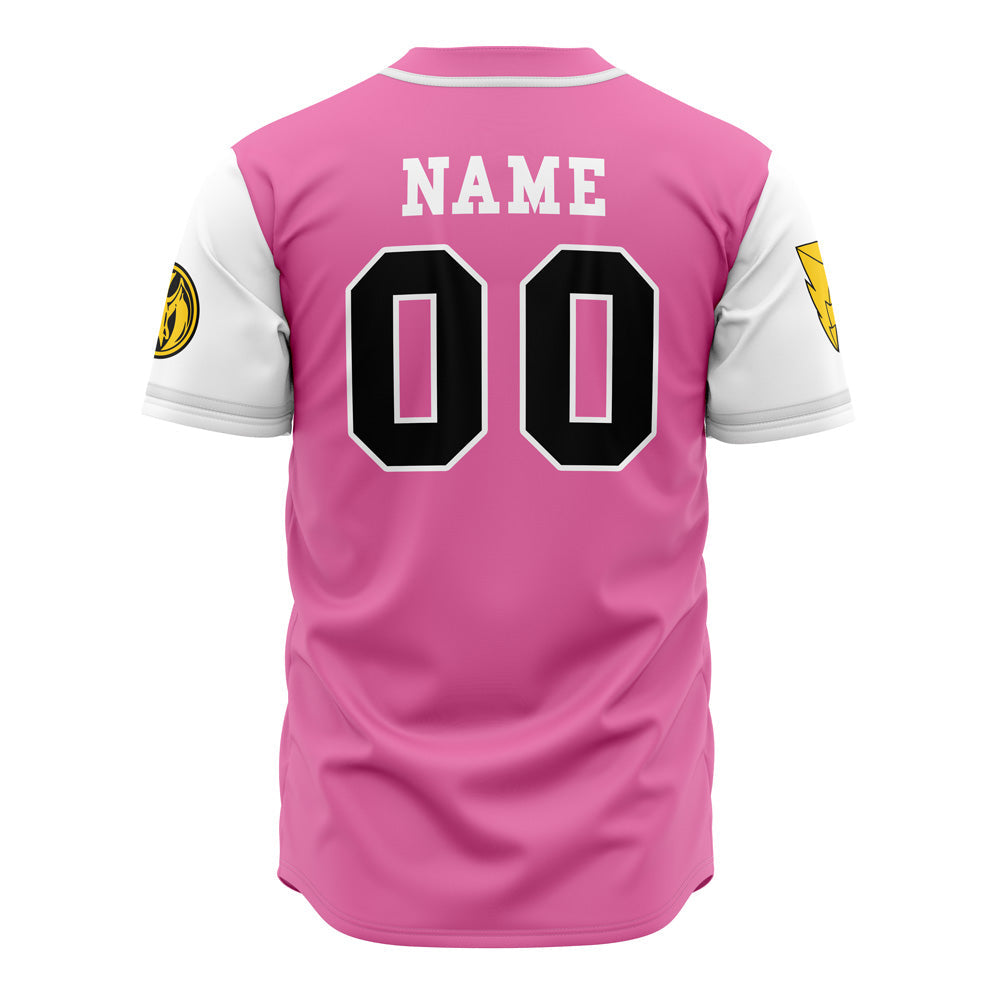 Personalized Pterodactyls Pink Power Rangers Baseball Jersey