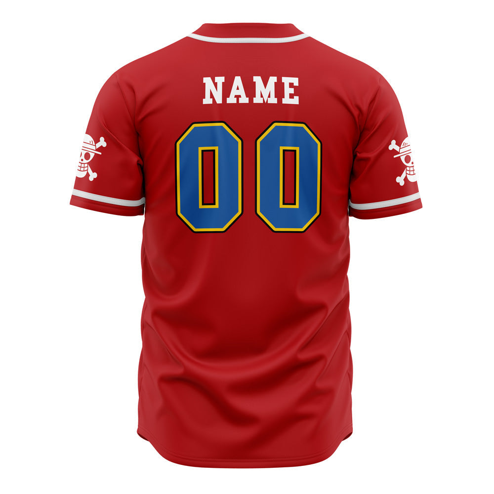 Personalized Straw Hats One Piece Baseball Jersey
