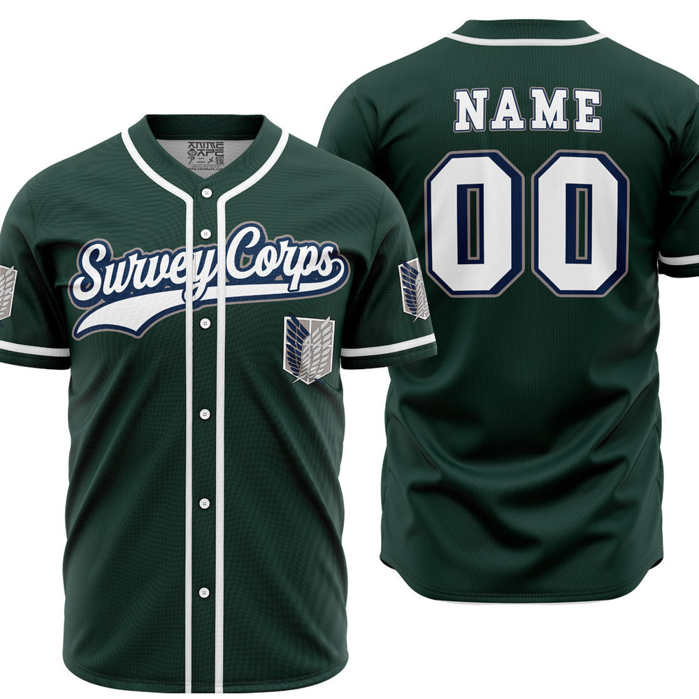 Personalized Survey Corps Attack on Titan Baseball Jersey