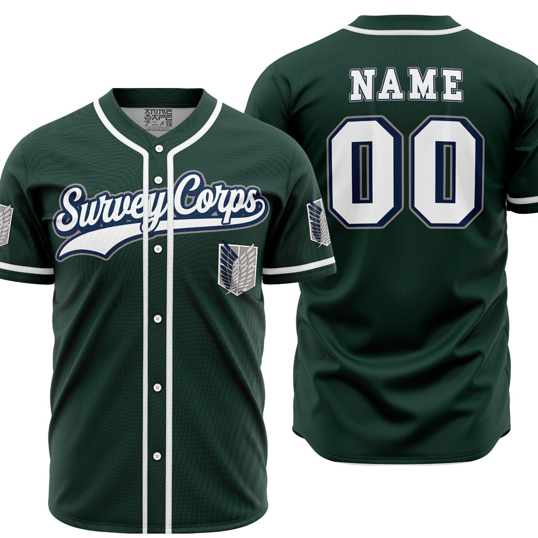Personalized Survey Corps Attack on Titan Baseball Jersey