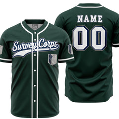 Personalized Survey Corps Attack on Titan Baseball Jersey