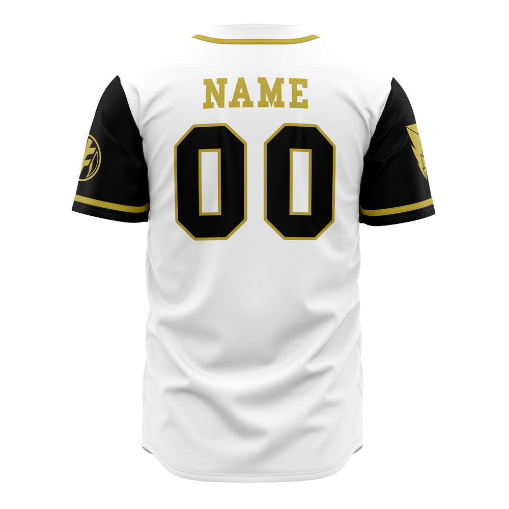 Personalized White Tigers Tommy Oliver Power Rangers Baseball Jersey
