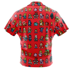 Pixel Smash Super Smash Bros Button Up Hawaiian Shirt
