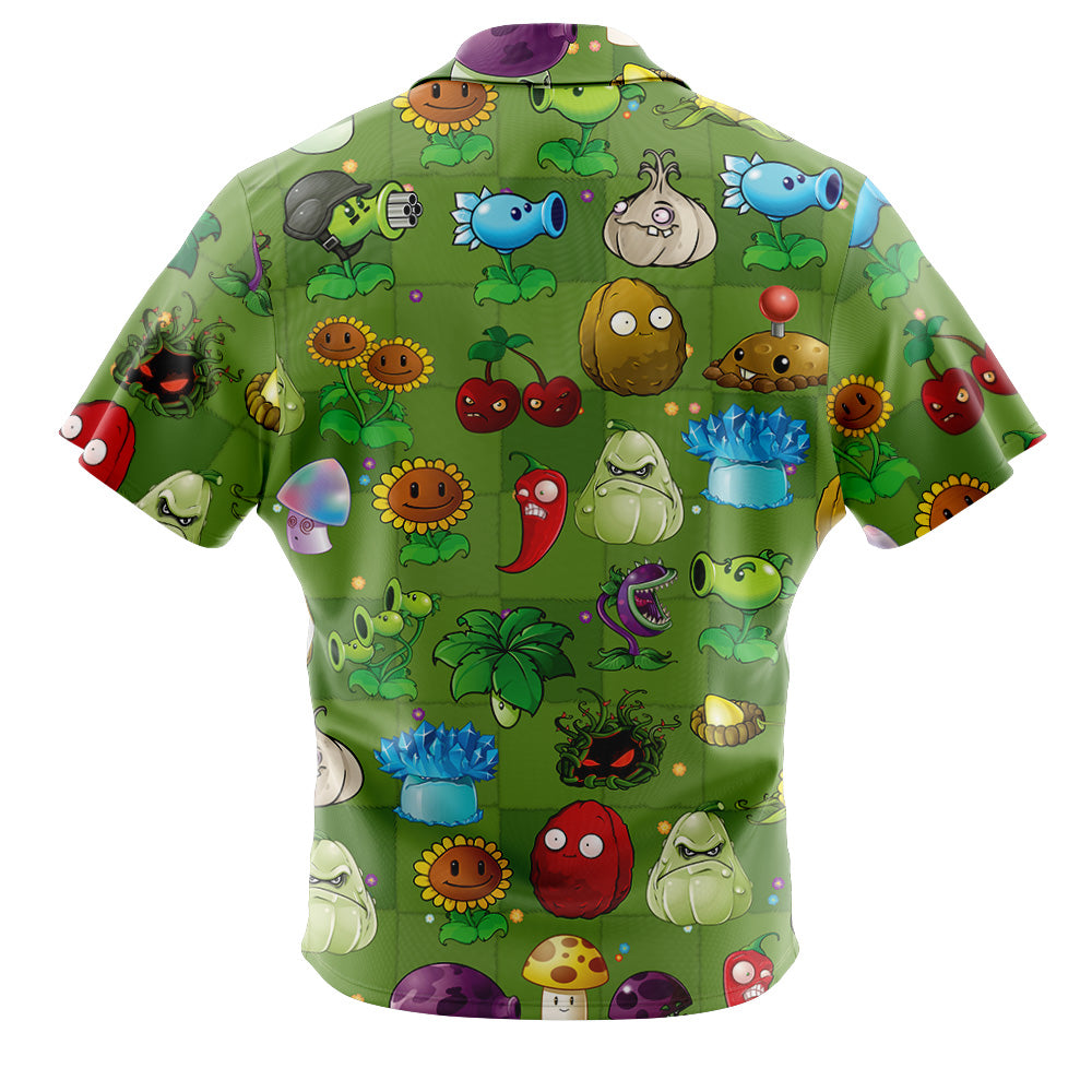 Plant Side Plants Vs. Zombies Button Up Hawaiian Shirt