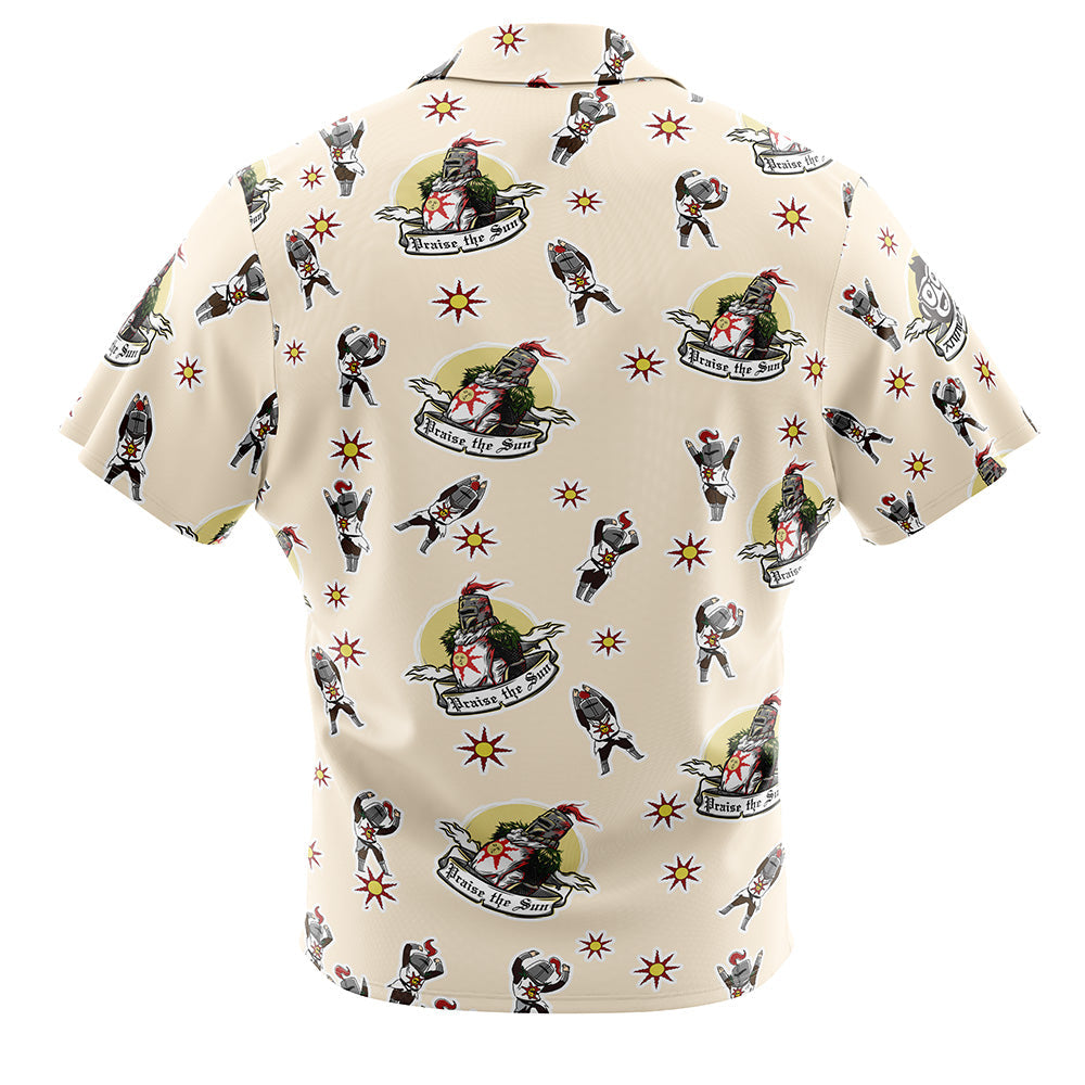 Praise the Sun Pattern Dark Souls Button Up Hawaiian Shirt