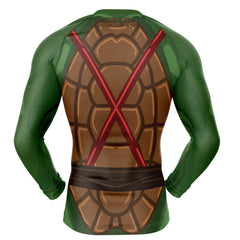 Raphael Teenage Mutant Ninja Turtles Long Sleeve Rash Guard Compression Shirt