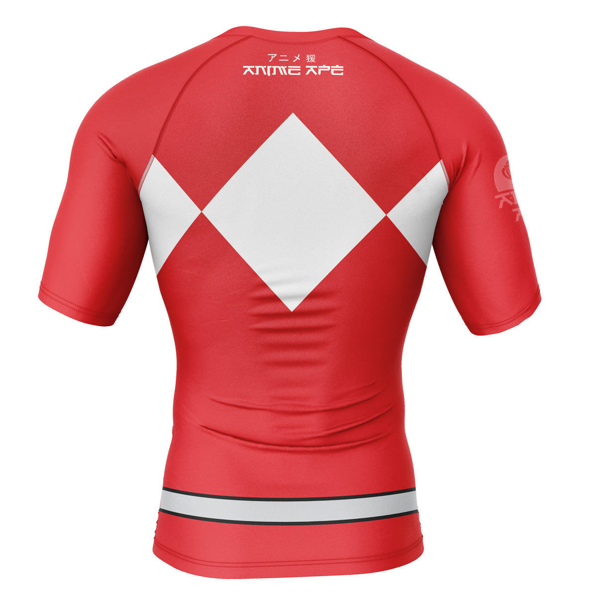 Red Ranger Mighty Morphin Power Rangers Short Sleeve Rash Guard Compression Shirt