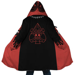 Red and Black Portgas d Ace's Arc One Piece Dream Cloak Coat