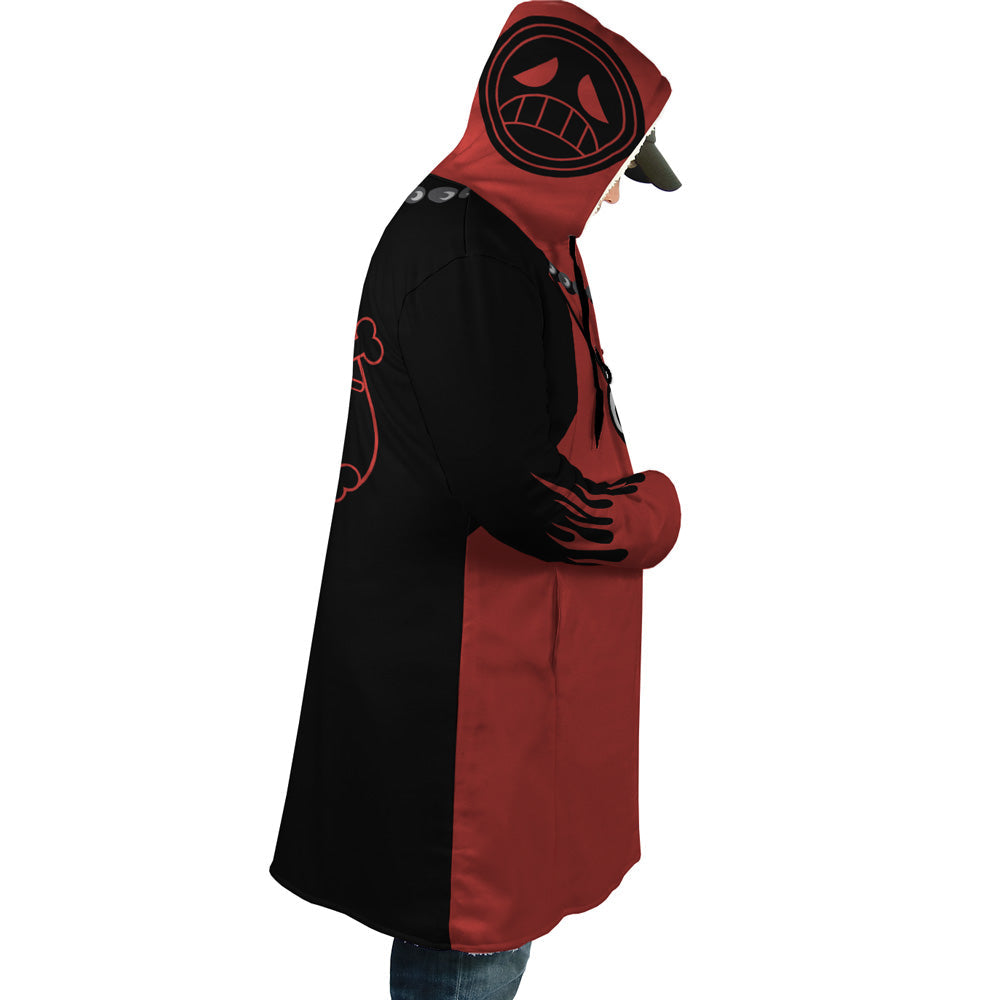 Red and Black Portgas d Ace's Arc One Piece Dream Cloak Coat