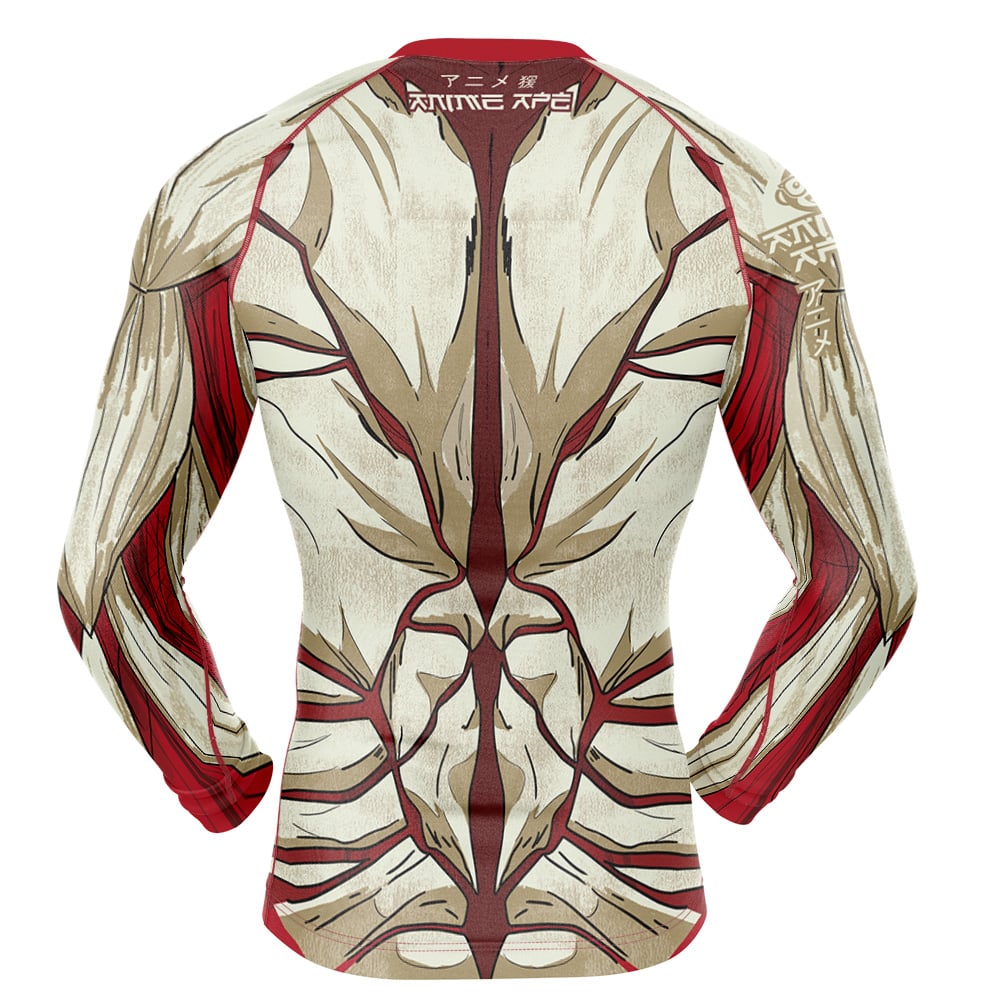 Reiner Braun Armored Attack on Titan Long Sleeve Rash Guard Compression Shirt