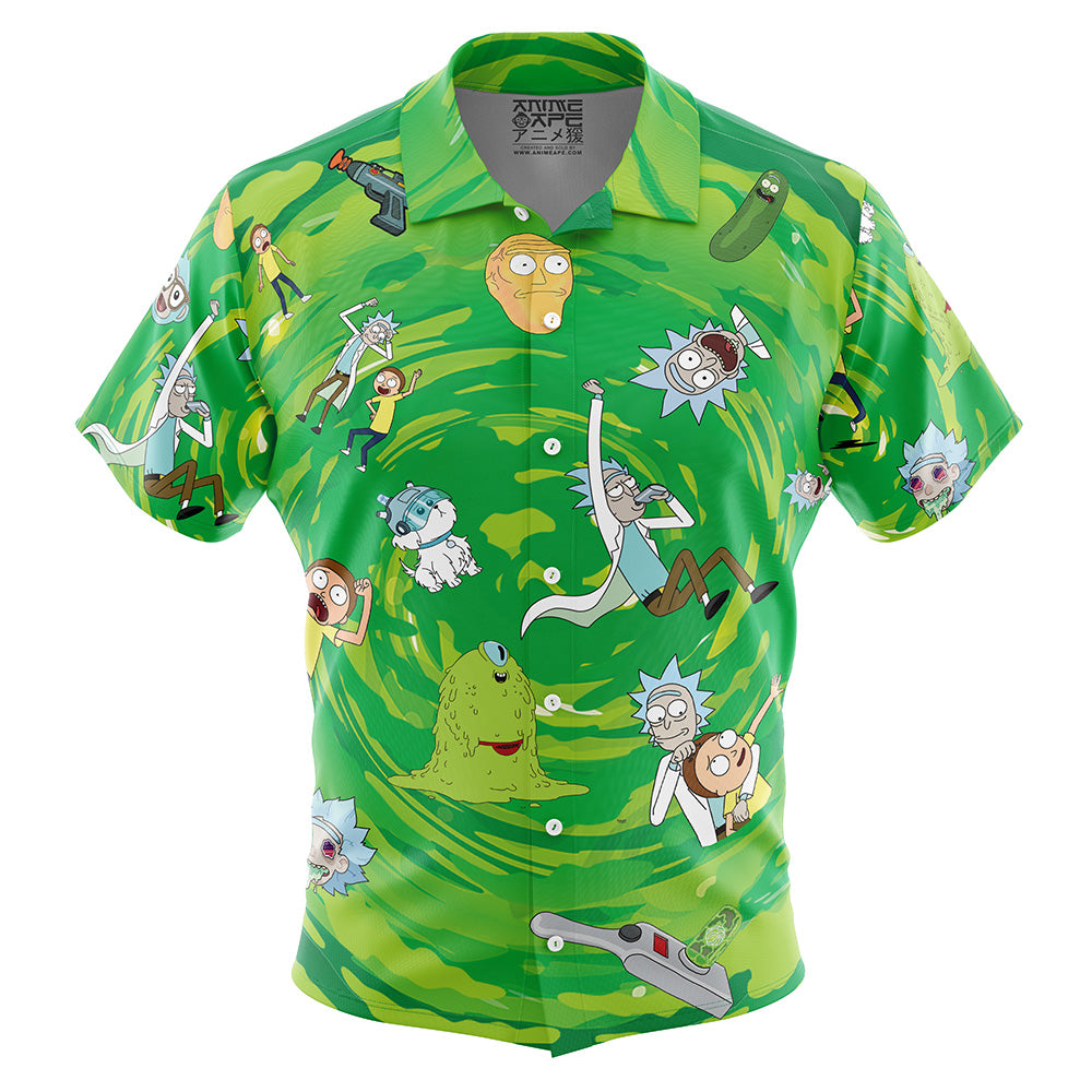 Rick and Morty Button Up Hawaiian Shirt