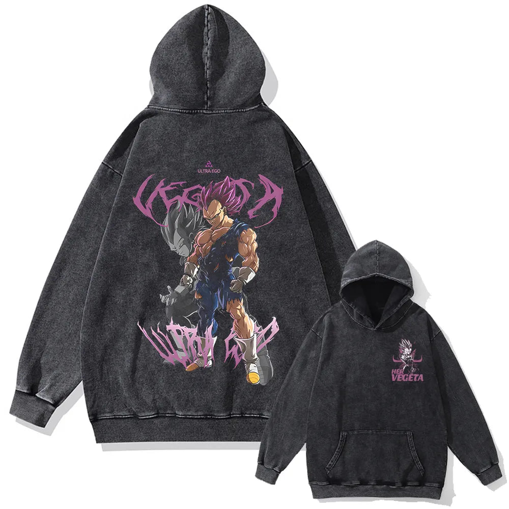  "Ultra Ego" 2-Sided Vintage Oversized Hoodie