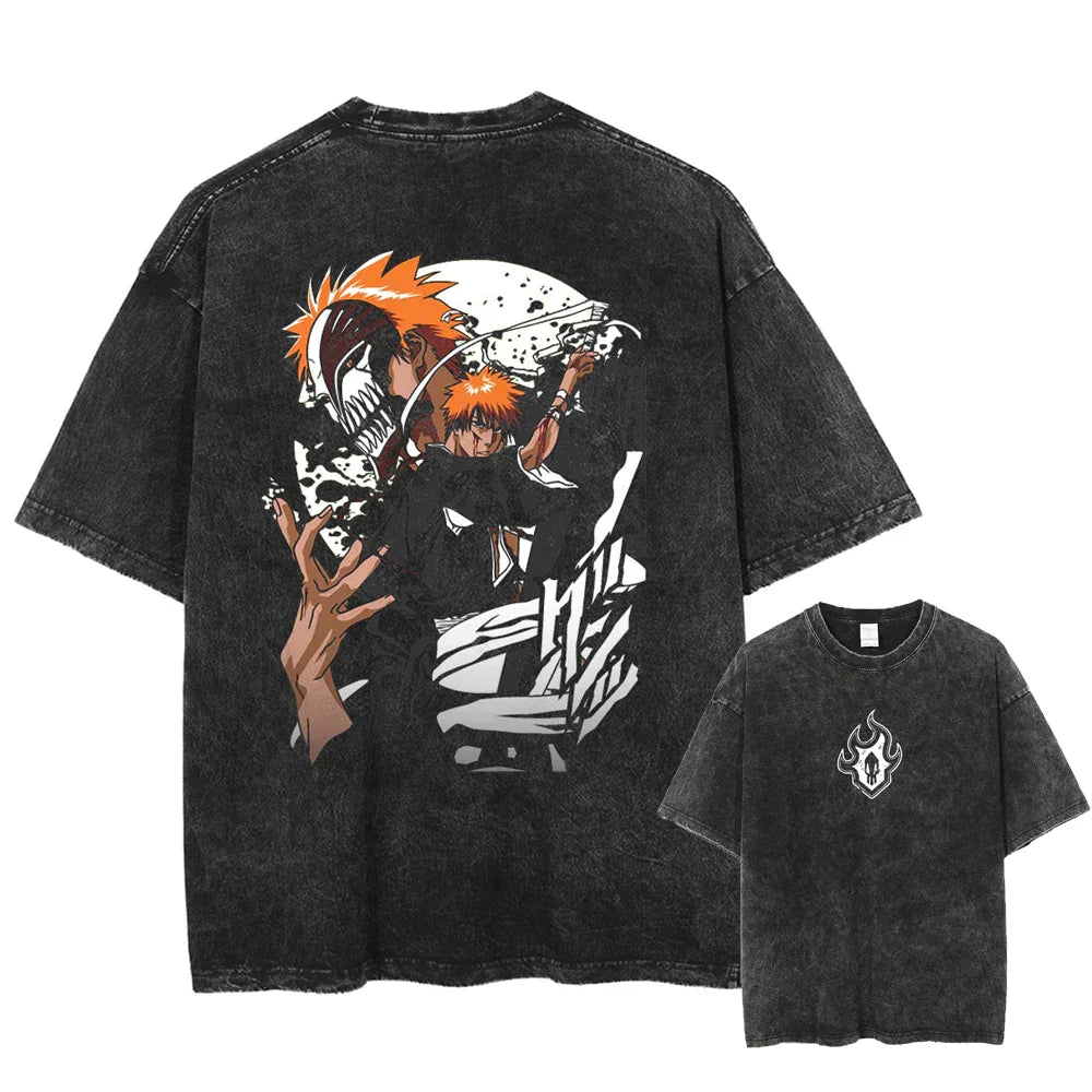  "Ichigo Strength" 2-Sided Vintage Oversized T Shirt