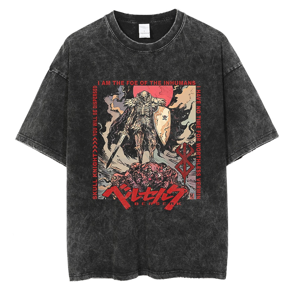 "Skull Knight" Vintage Oversized T Shirt