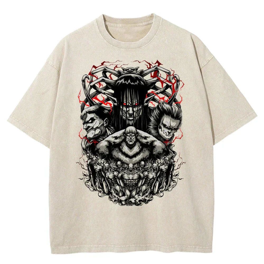 "Titan Wrath" Vintage Oversized T Shirt