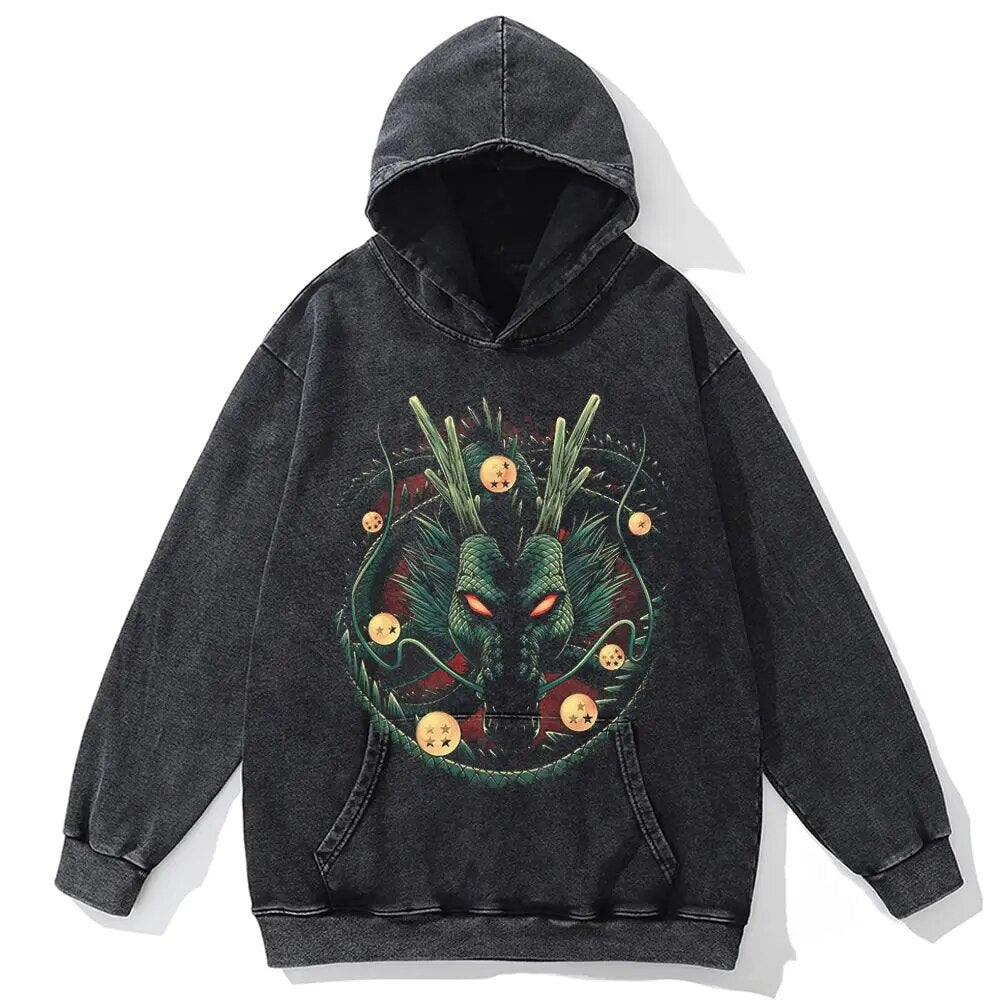  "Eternal Dragon" Vintage Oversized Hoodie