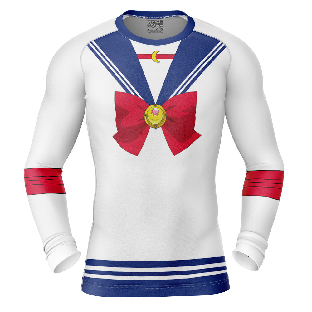Sailor Moon Long Sleeve Rash Guard Compression Shirt