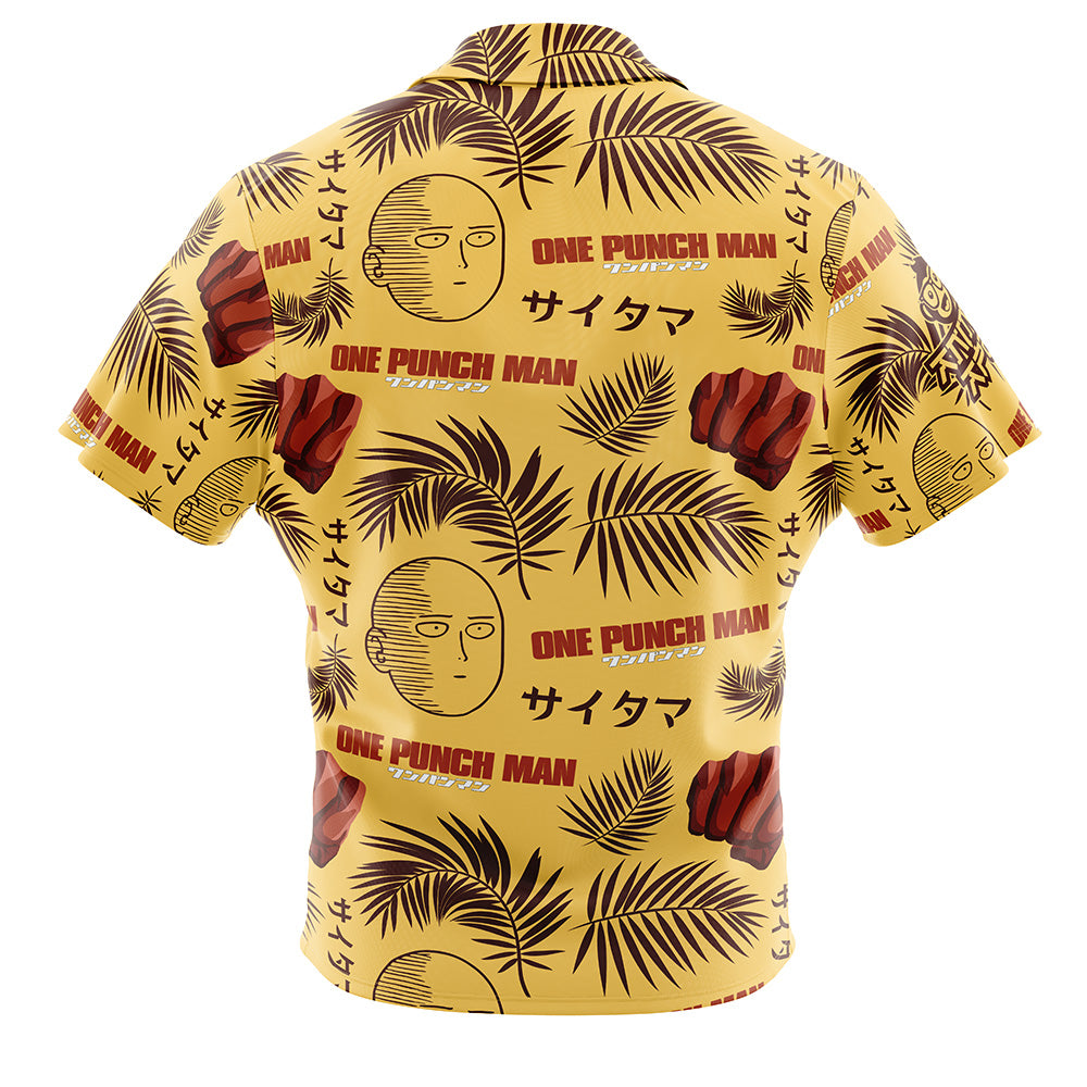 Saitama One Punch Man Button Up Hawaiian Shirt