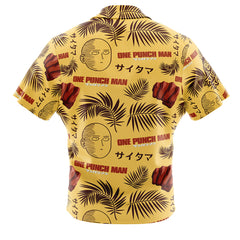 Saitama One Punch Man Button Up Hawaiian Shirt