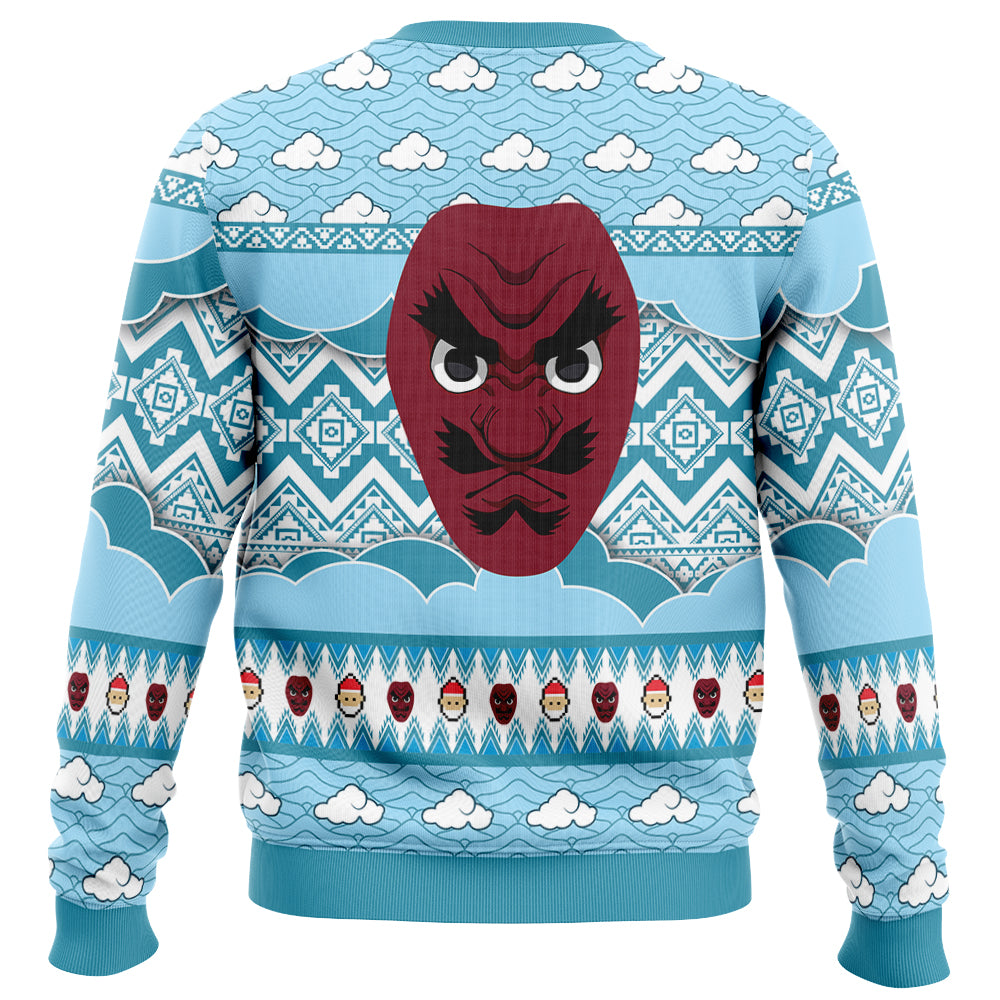 Sakonji Urokodaki Demon Slayer Ugly Christmas Sweater