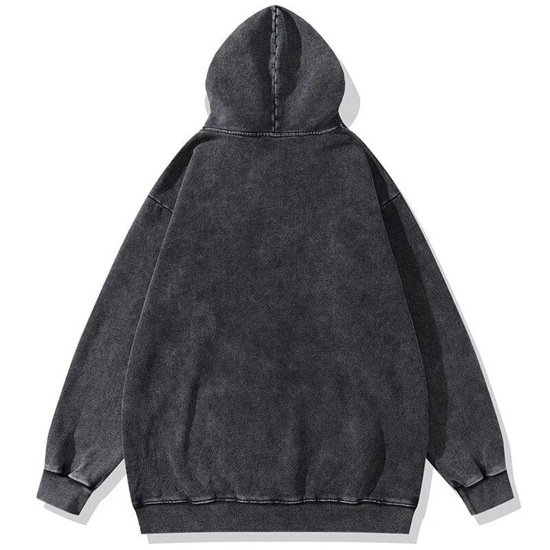  "Saiyan Black" Vintage Oversized Hoodie