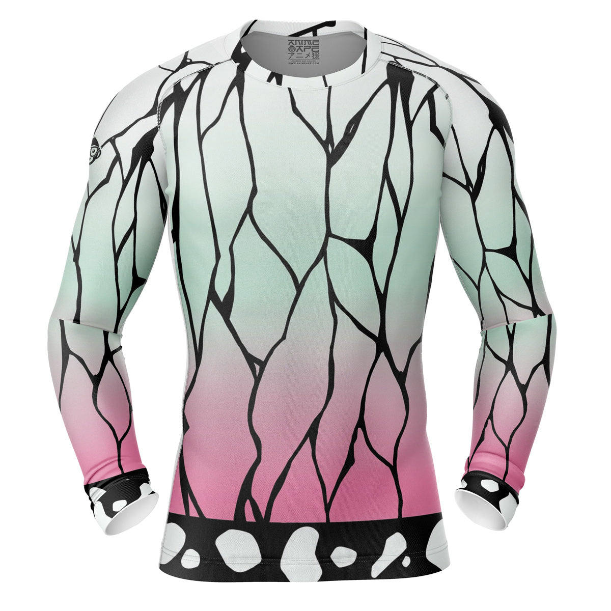 Shinobu Kocho Demon Slayer Long Sleeve Rash Guard Compression Shirt