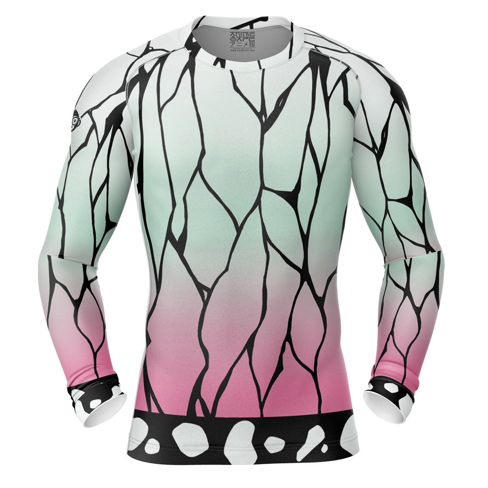Shinobu Kocho Demon Slayer Long Sleeve Rash Guard Compression Shirt