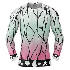 Shinobu Kocho Demon Slayer Long Sleeve Rash Guard Compression Shirt