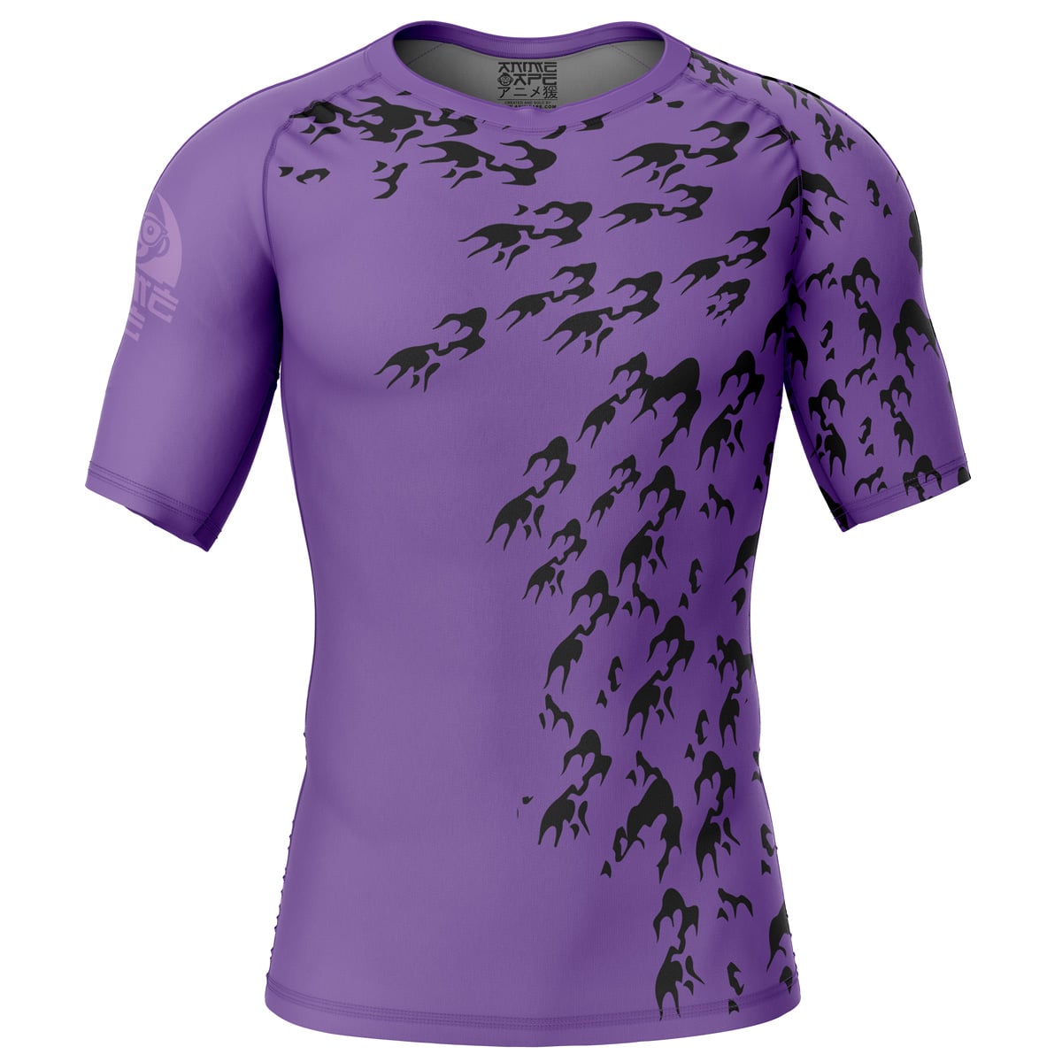 Curse Mark Shippuden Short Sleeve Rash Guard Compression Shirt