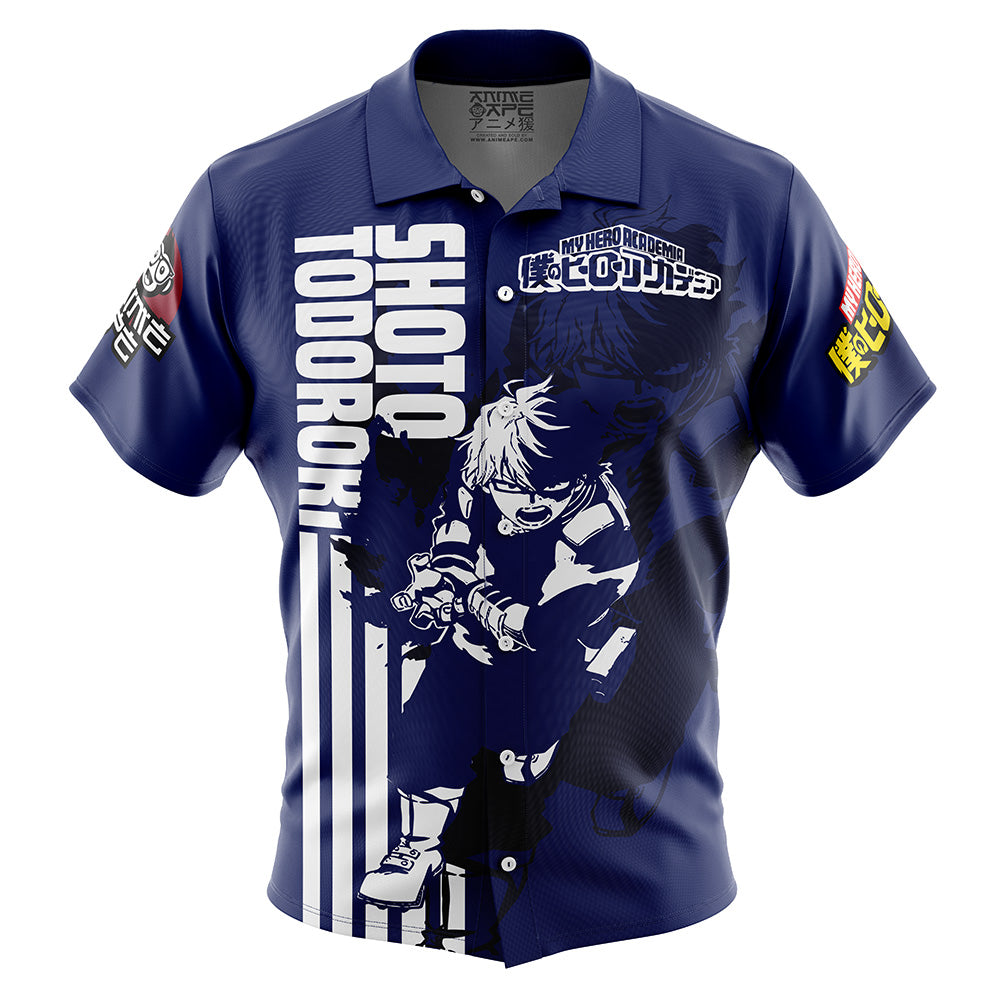Shoto Todoroki My Hero Academia Button Up Hawaiian Shirt