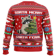 Sorta Merry Sorta Feral_Ugly Christmas Sweater
