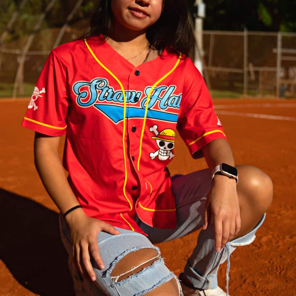 Personalized Straw Hats One Piece Baseball Jersey