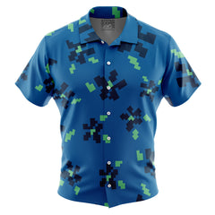 Steve A Minecraft Movie Button Up Hawaiian Shirt