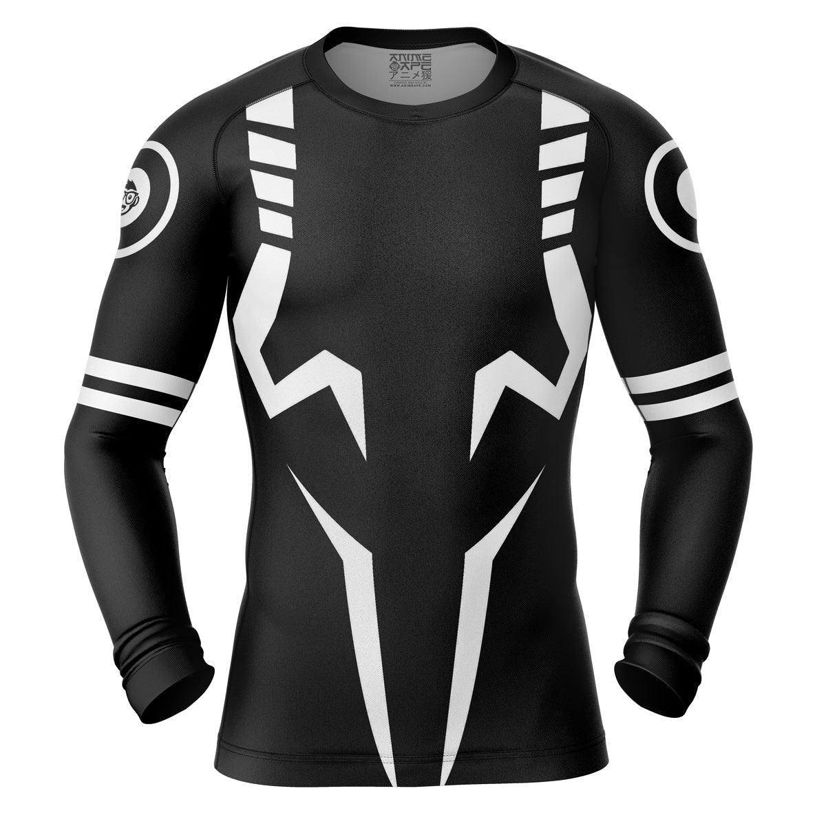 Sukuna White Marks Jujutsu Kaisen Long Sleeve Rash Guard Compression Shirt
