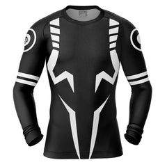 Sukuna White Marks Jujutsu Kaisen Long Sleeve Rash Guard Compression Shirt